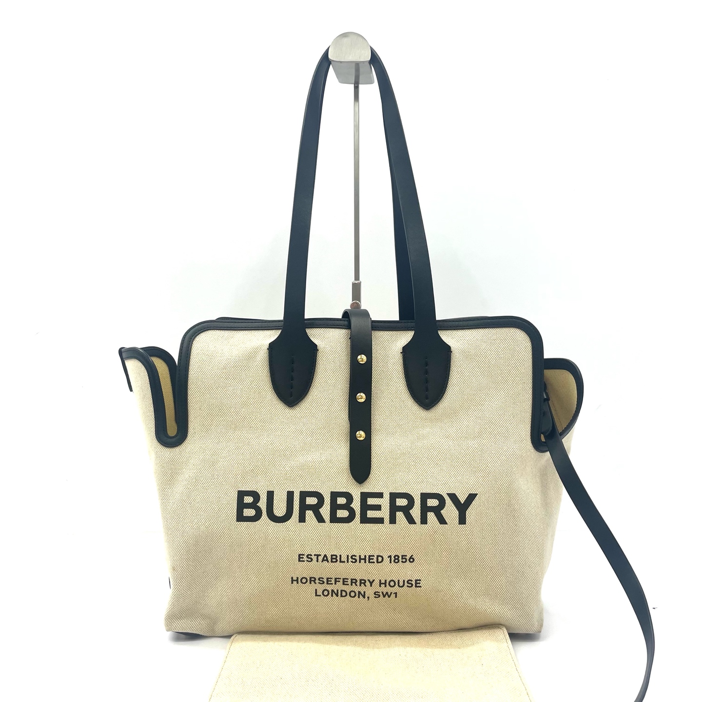 95新   Burberry 巴宝莉 帆布托特包购物袋手提单肩包