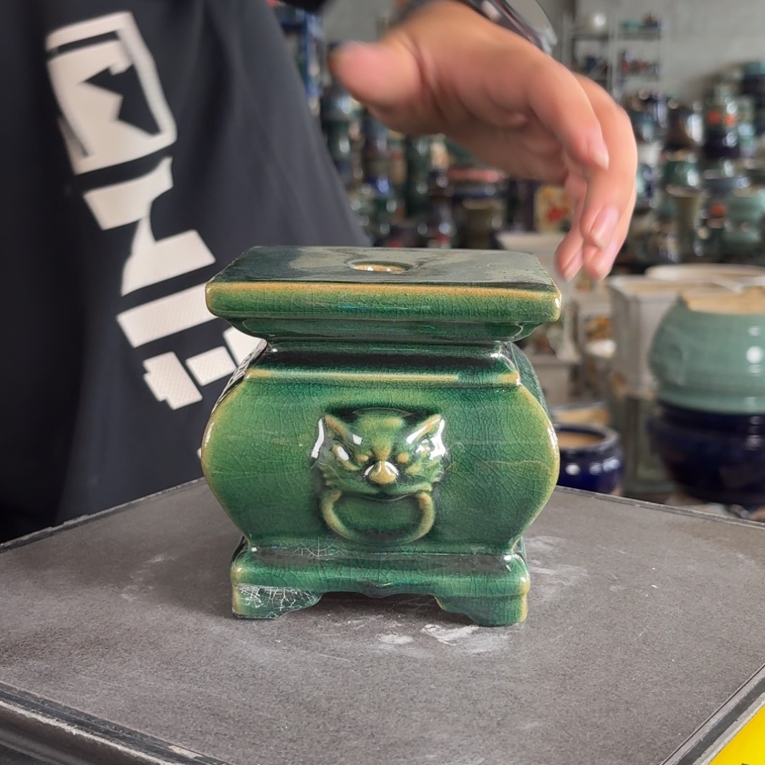 。一风堂石湾花盆 面宽11高12
