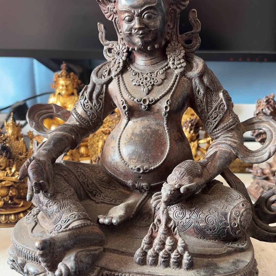 a****2黄财神藏佛黄铜摆件