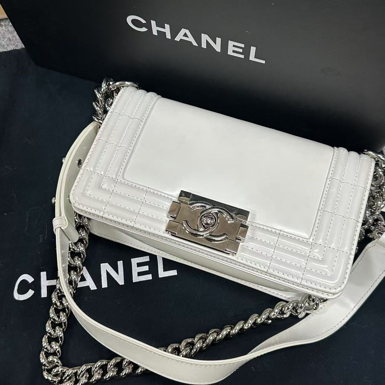 95新 Chanel/香奈儿 泡泡专属/香奈儿新款小号leboy斜挎包/95新