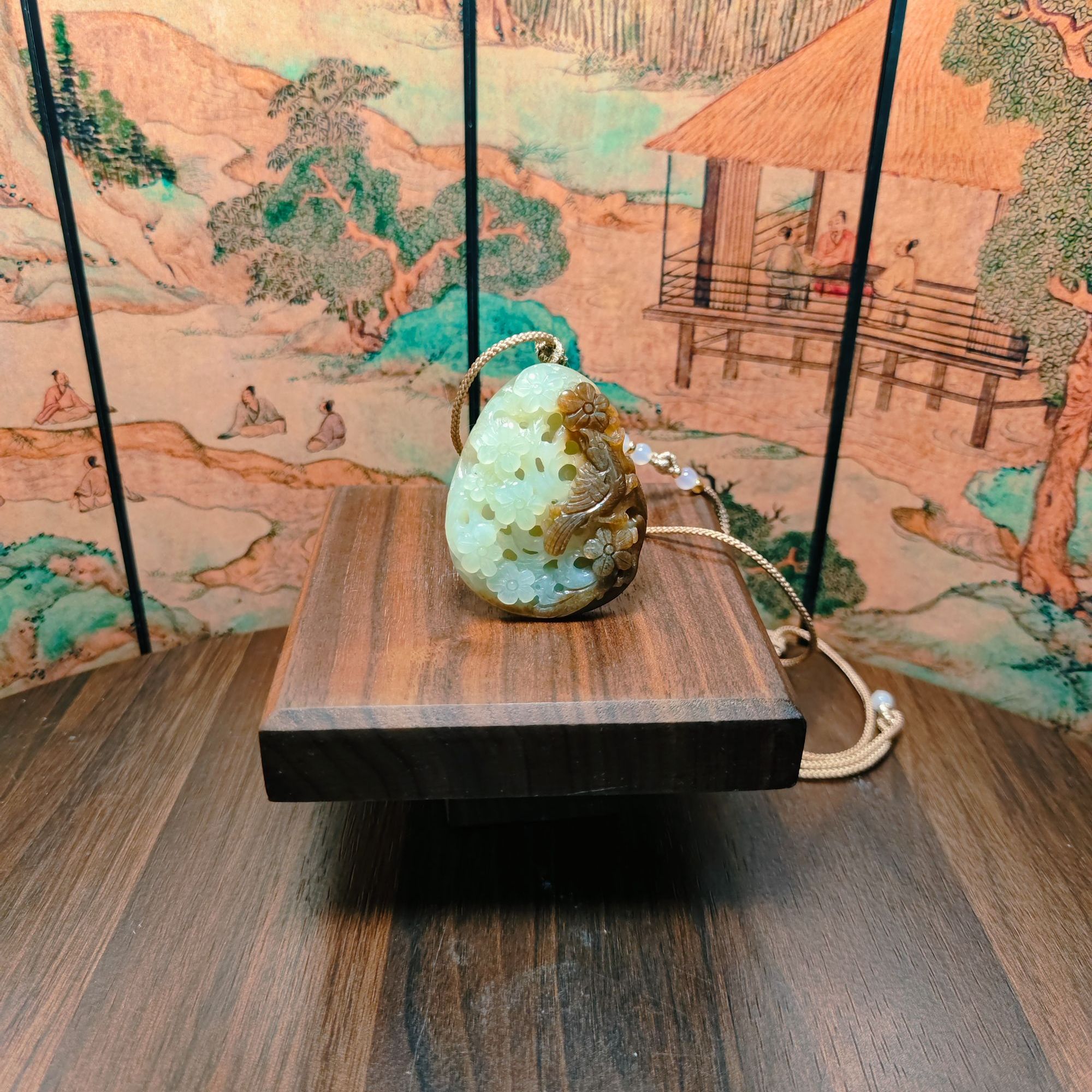 D和田玉喜上眉梢吊坠1324