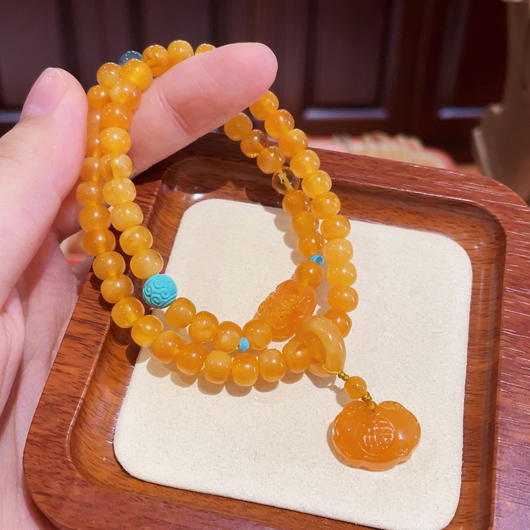 蜜蜡手链未镶嵌手串