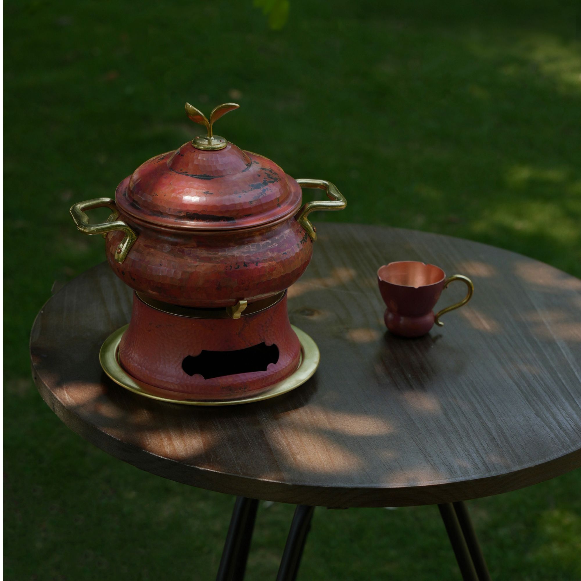 [铜小白]云南正品手工制作金郁满堂铜锅高颜值茶器