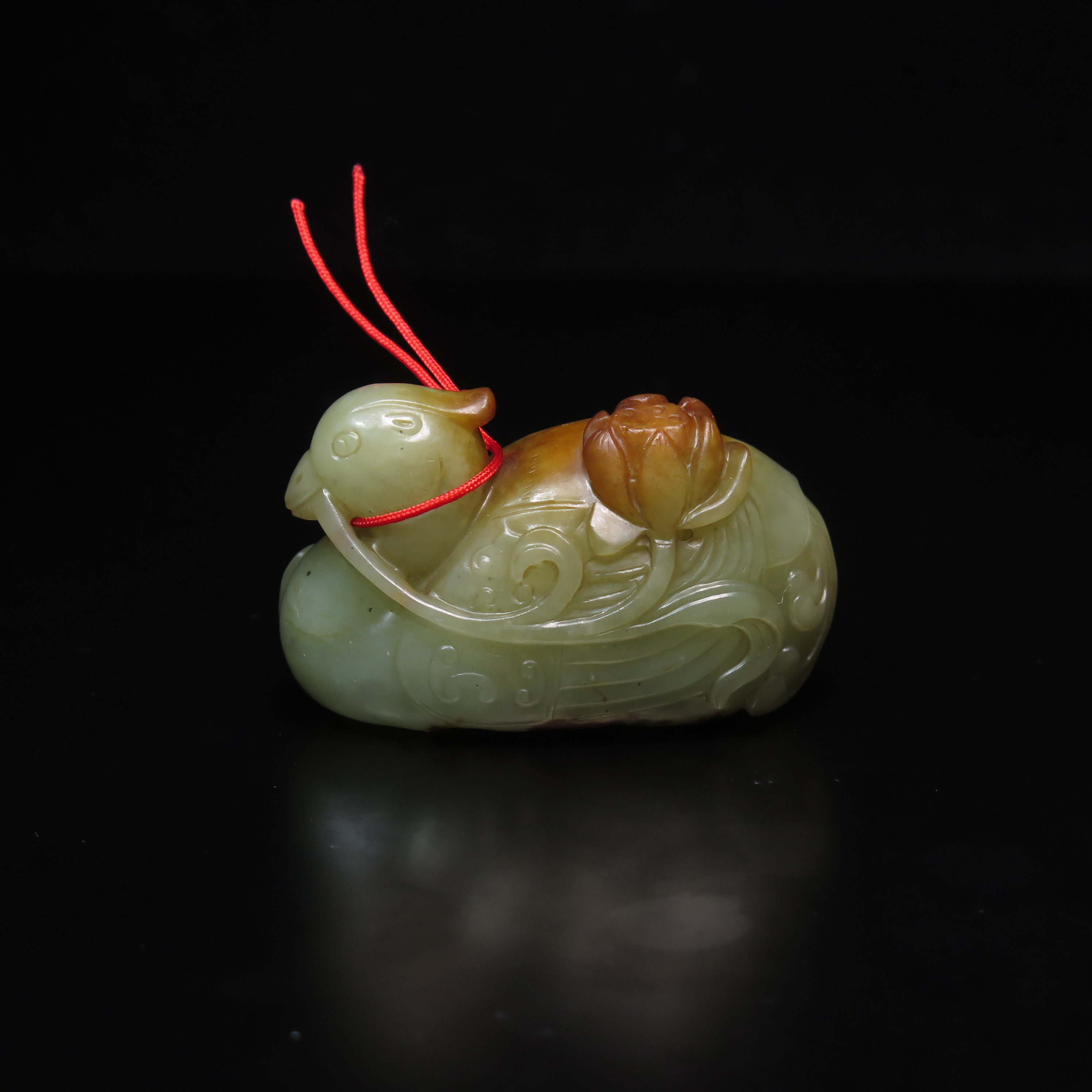 清代玉鹌鹑文房暖手/MZ151143/和田玉/民族文物