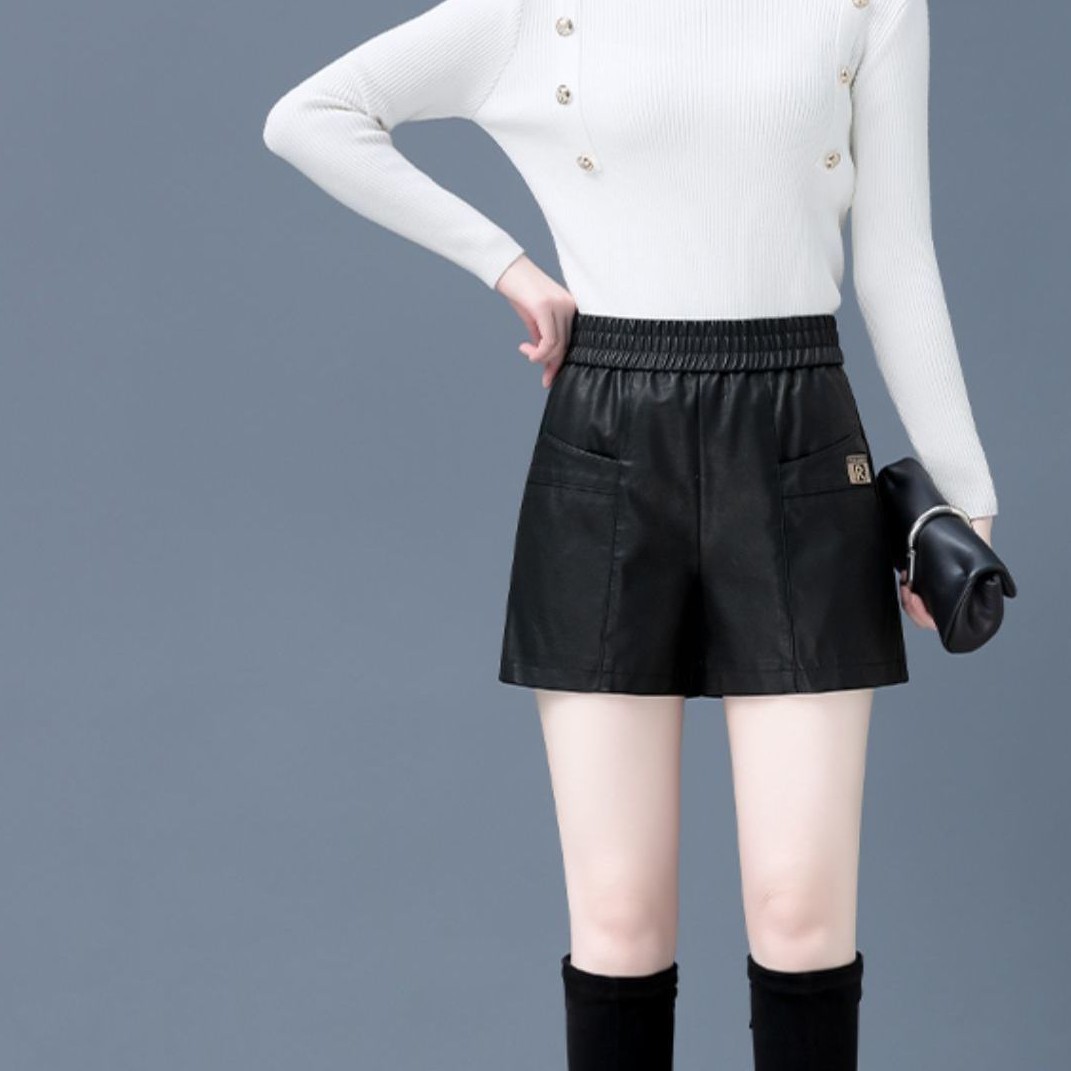 531#女士简约时尚休闲百搭皮裤