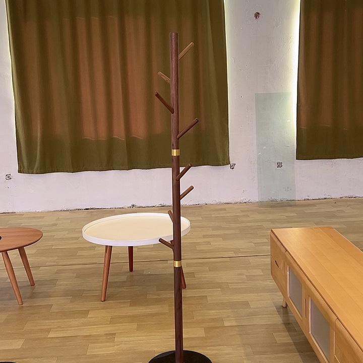 北美福利黑胡桃木衣帽架不退不换