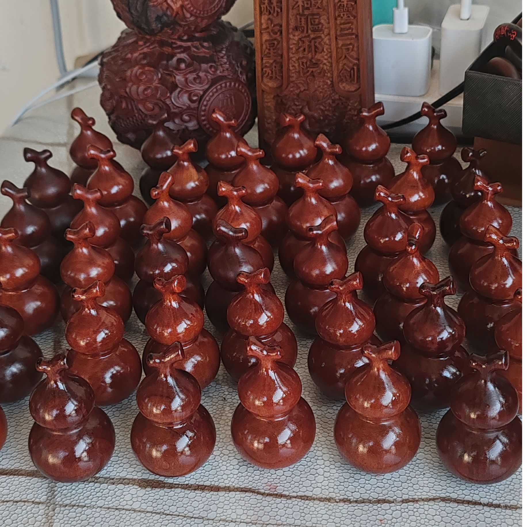 百年陈化老枣木料葫芦手把件