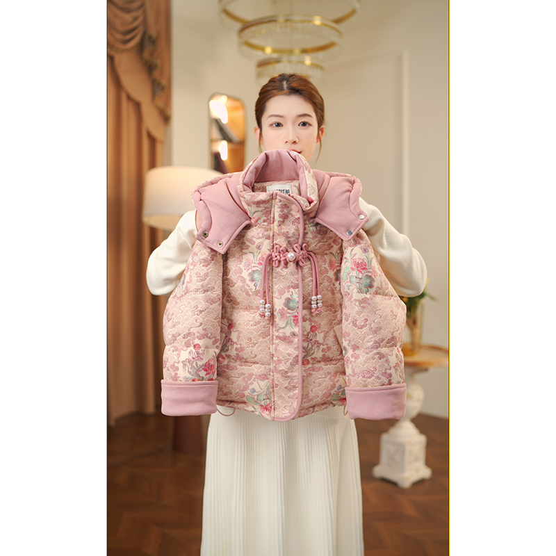 女童棉服2025冬装儿童冬季加厚棉袄小女孩夹棉连帽外套3890