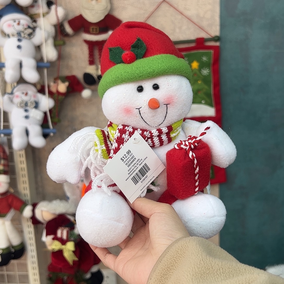 毛绒圣诞小雪人娃娃