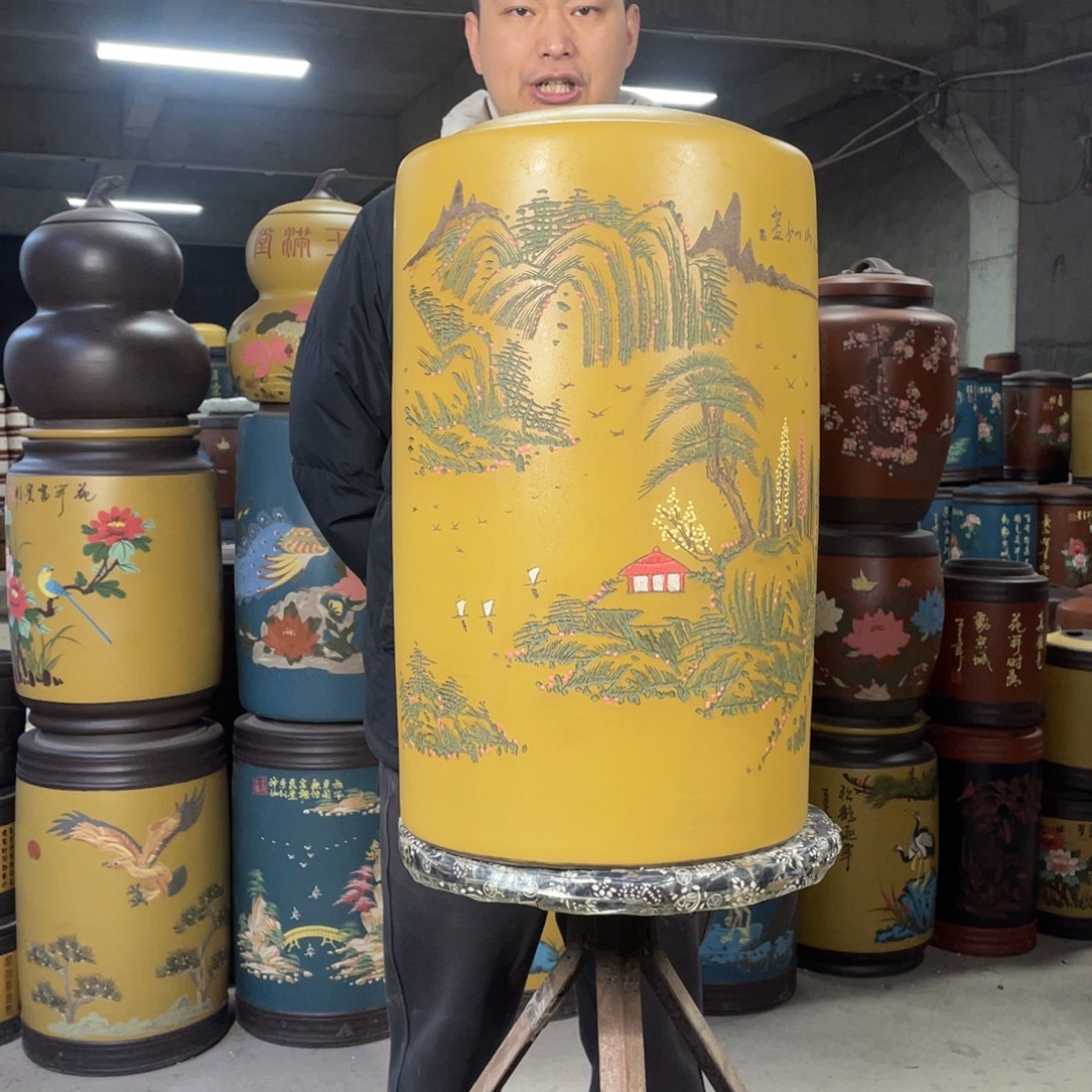 宜兴原矿紫砂茶叶罐