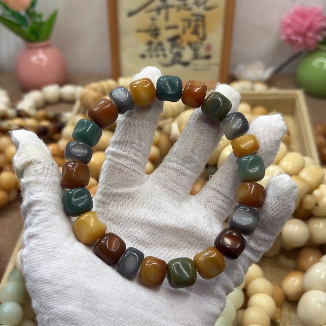 菩提根/象牙果吊坠13几何驼骨783