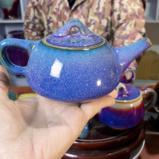 摆件杨*尚峰钧窑作品西施壶