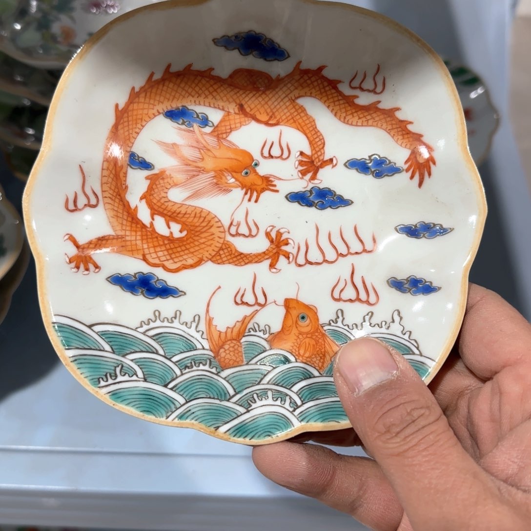 瓷片摆件手绘瓷器全部处理