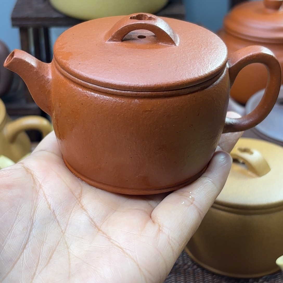 紫砂茶壶台溪矿大红泥 汉瓦