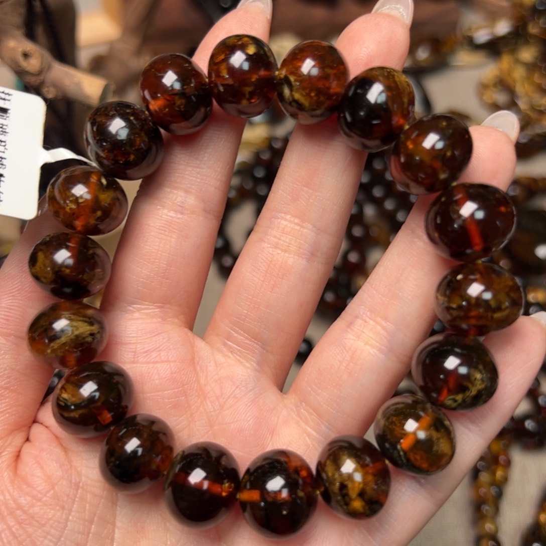 琥珀手链未镶嵌健抚顺琥珀