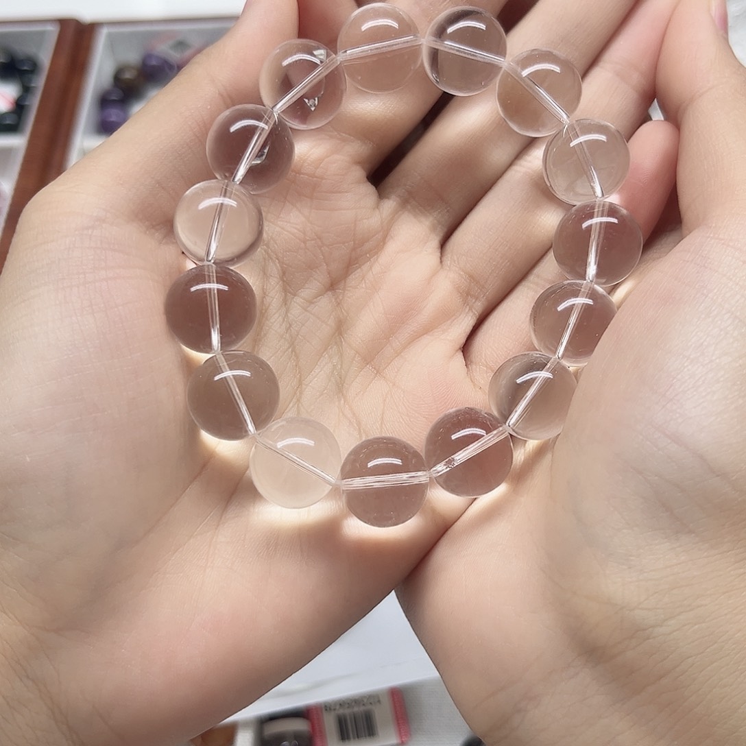 水晶手串未镶嵌海蓝宝白水diy16