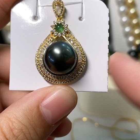 海水珍珠颈饰银S925镶嵌12.2