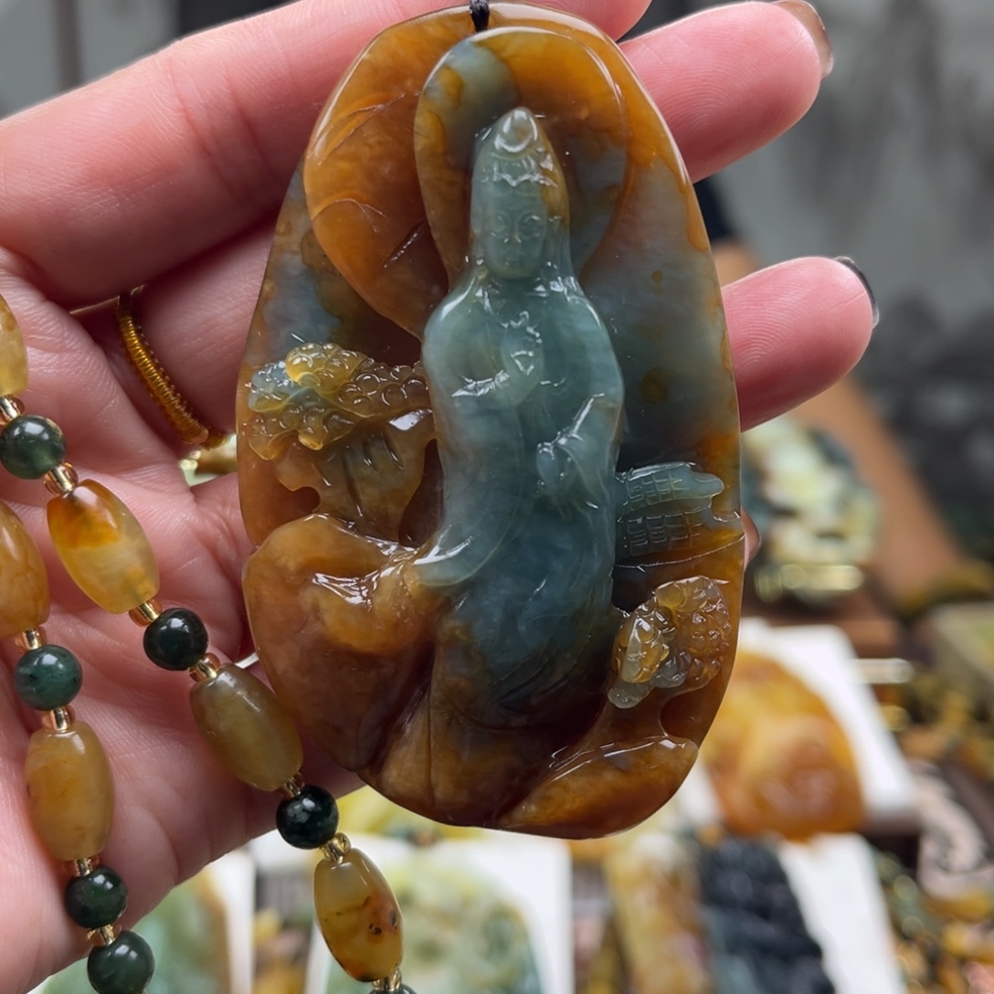 岫玉未镶嵌挂件挂件