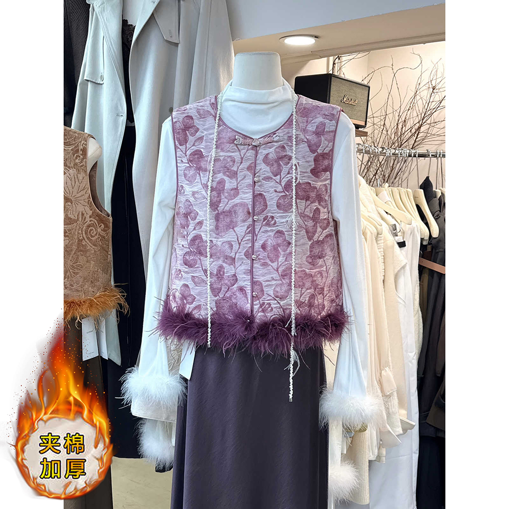 高端胖mm大码女装2025秋冬时尚长袖上衣马甲外套宽松半身裙三件套