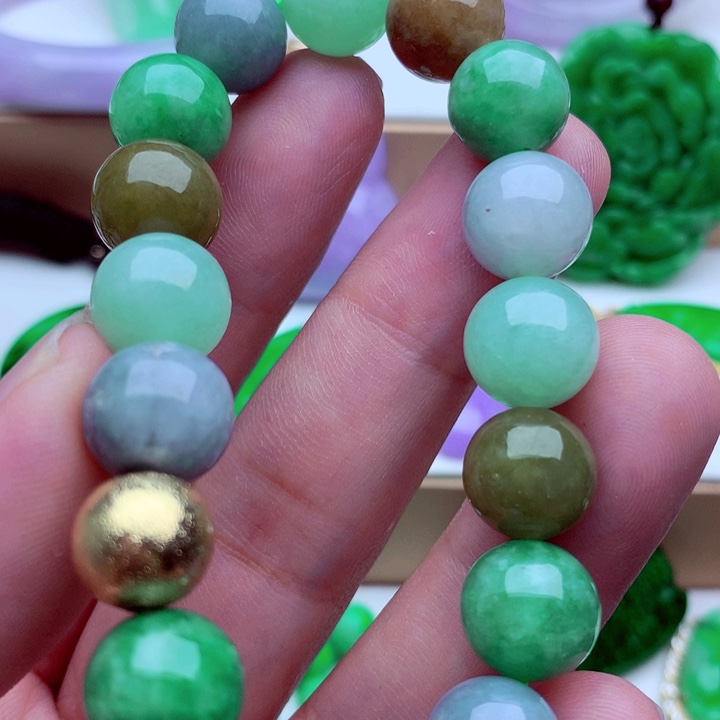 翡翠未镶嵌手链手串