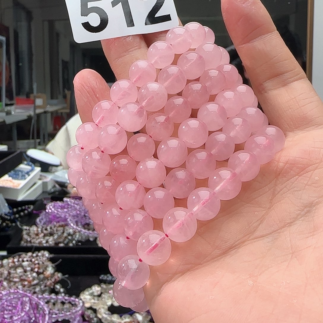 水晶手链未镶嵌512粉水晶