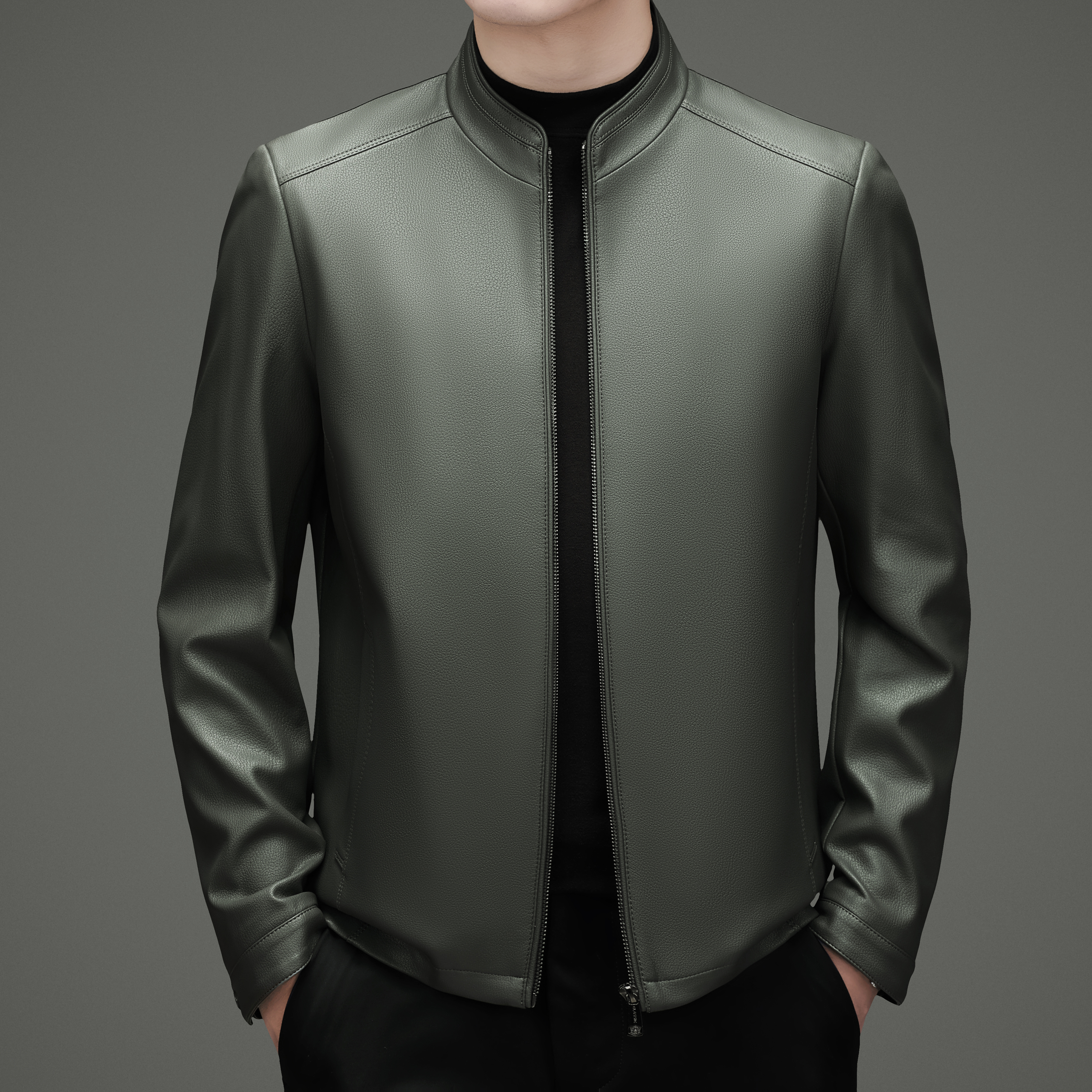 【海宁禾城】8333新2025年 男士新款时尚（ 立翻领）休闲外套-1