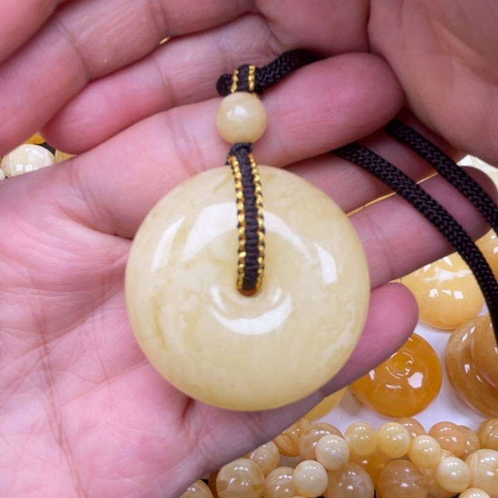 裸石蜜蜡未镶嵌新*蜜蜡扣子