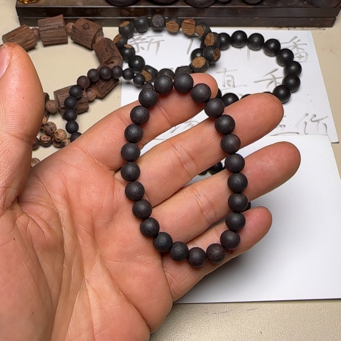 降真香其他降真真紫油0.8圆珠手串