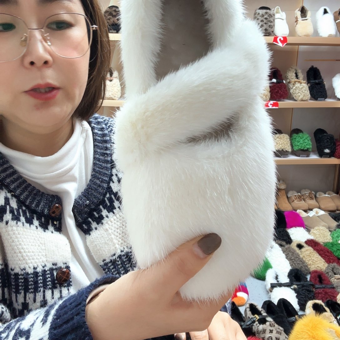 套趾款白色貂毛36码