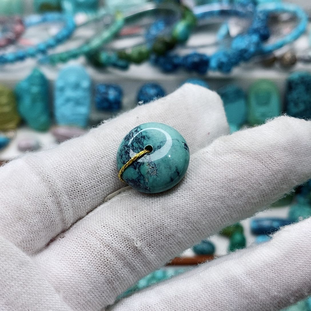 绿松石珠宝奇石未镶嵌黄*翔