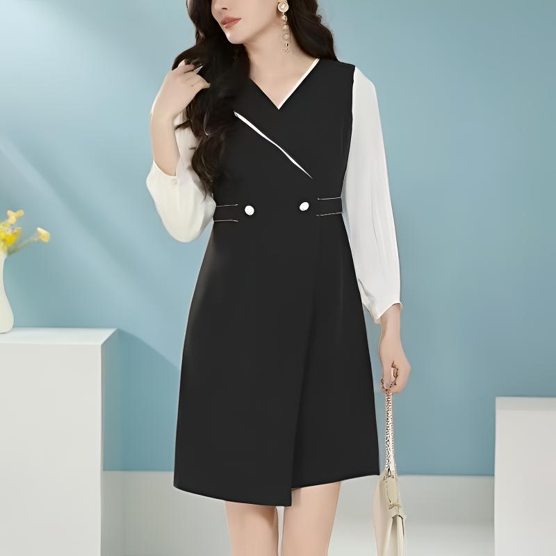 A007#【木兮兮专属】2026年春季新款气质显瘦复古轻奢时尚连衣裙