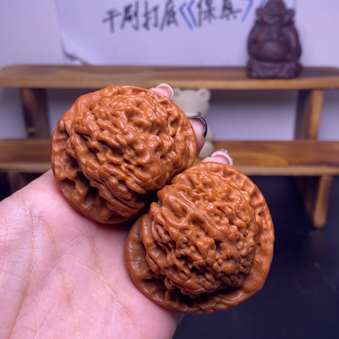 励***条文玩核桃吊坠官帽福利裂