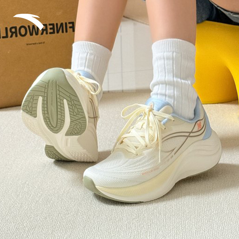 安踏叶子6丨轻质缓震跑步鞋女2025新款轻便耐磨运动鞋秋冬