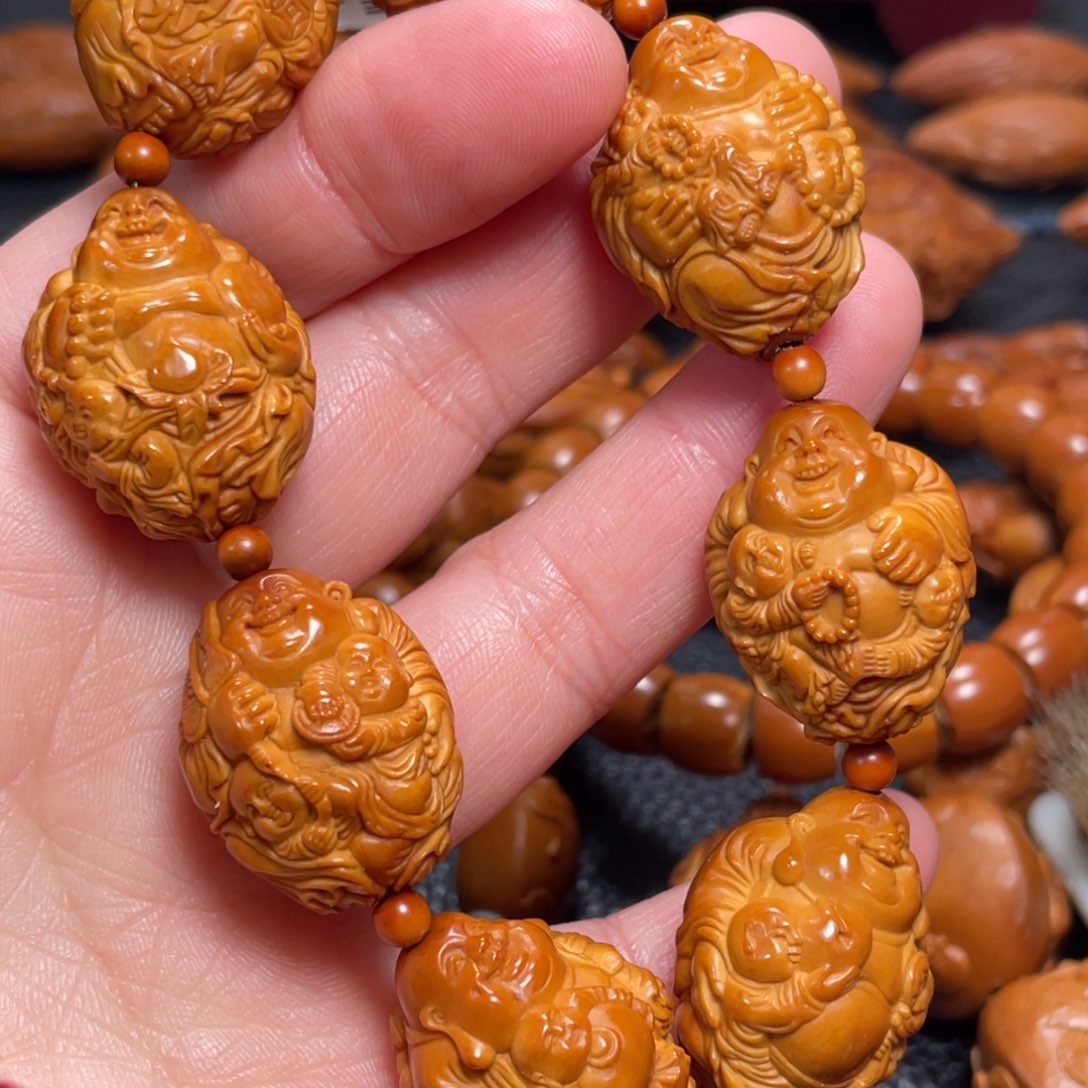橄榄核手串/手链2.0黄胖核弥勒佛