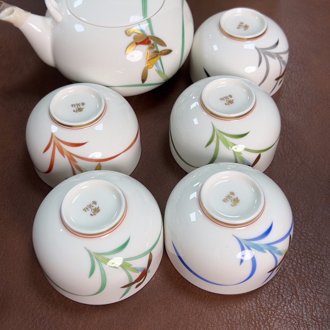 陶瓷香兰一壶五杯原盒