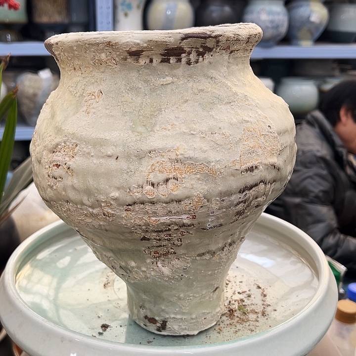 景德镇精品花盆栽口17高27