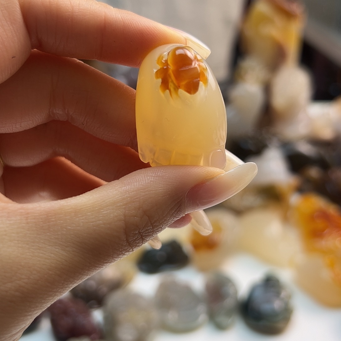 玛瑙/玉髓未镶嵌吊坠(不含链)