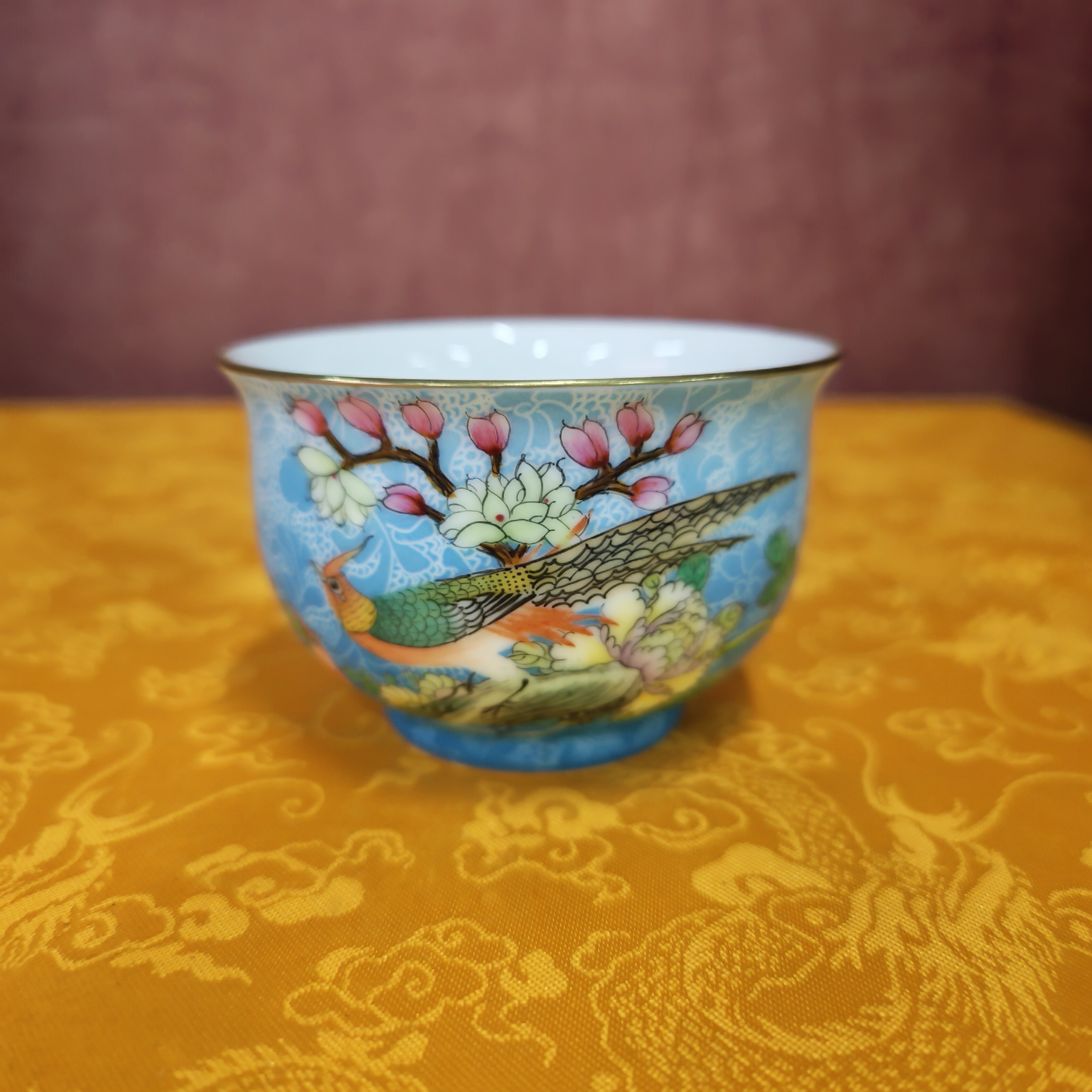  【ZWY】高温陶瓷，锦堂富贵主人杯瓷流水51