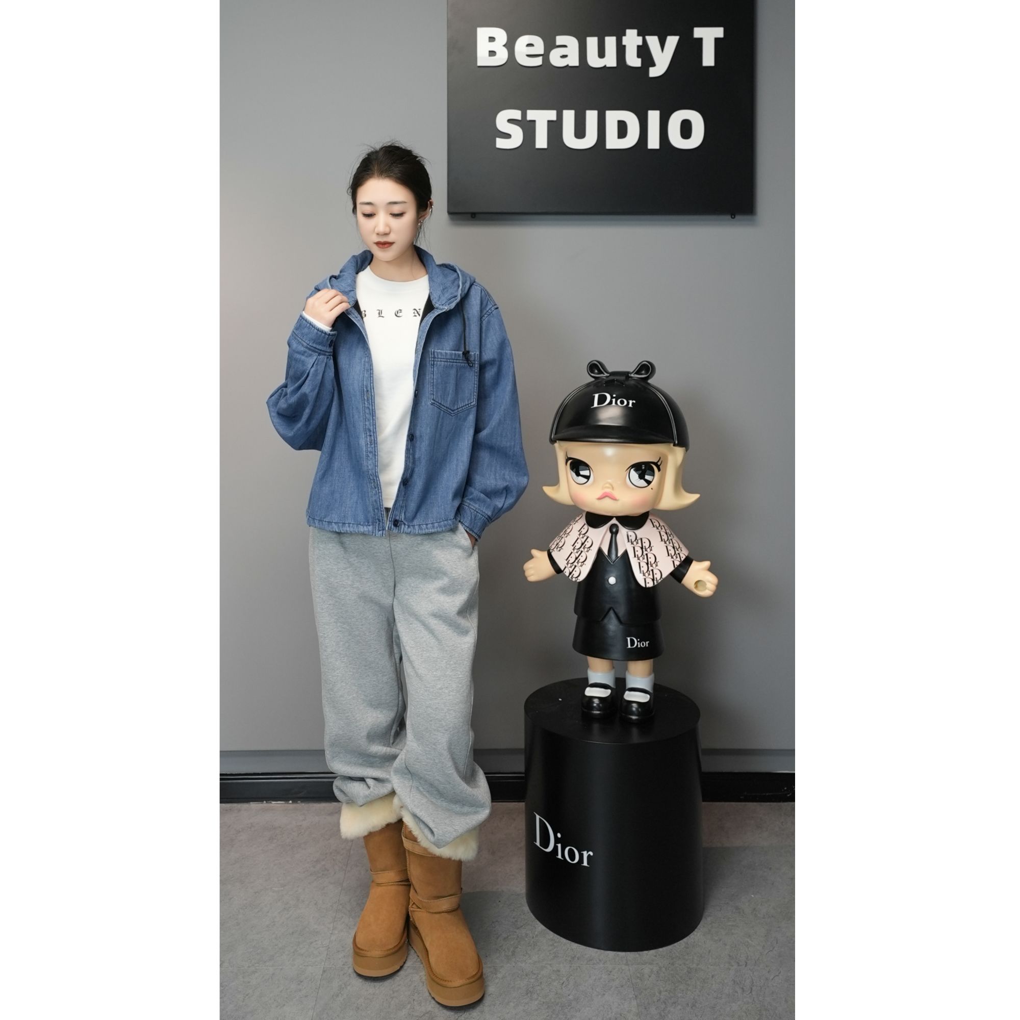 韩2025秋冬复古牛仔加绒衬衫可内搭