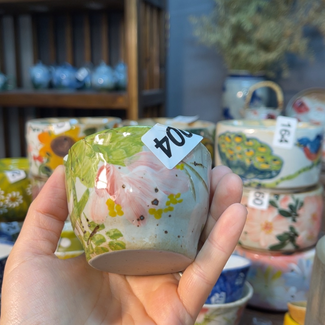 杯素浅陶瓷手工手绘