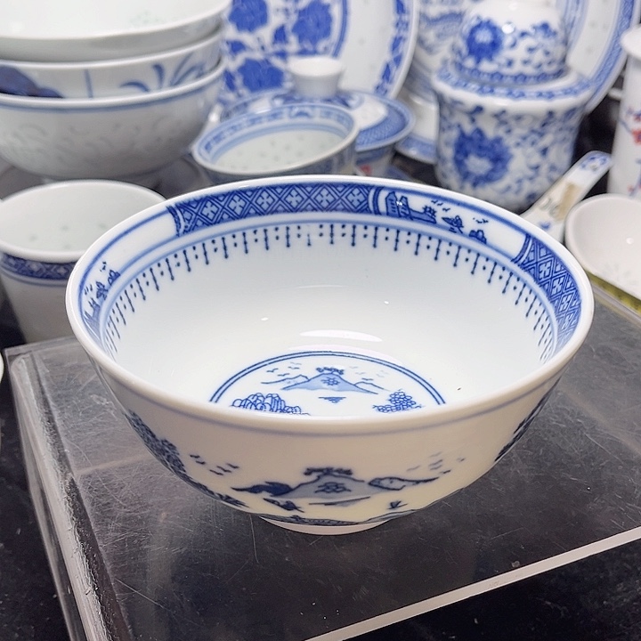 碗青花梧桐五寸饭碗