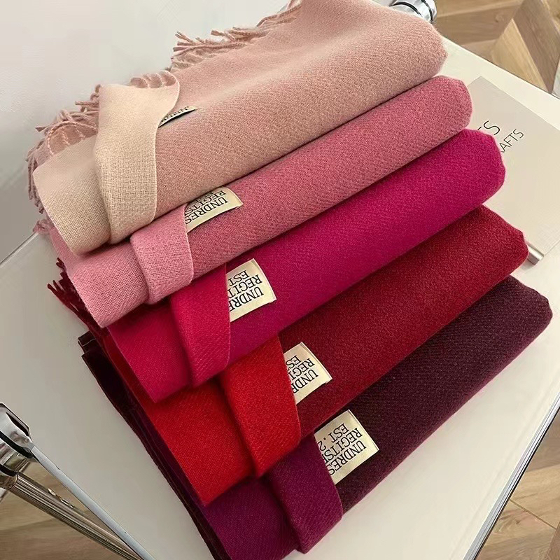 【001-100】新款冬季加厚围巾女时尚百搭披肩保暖