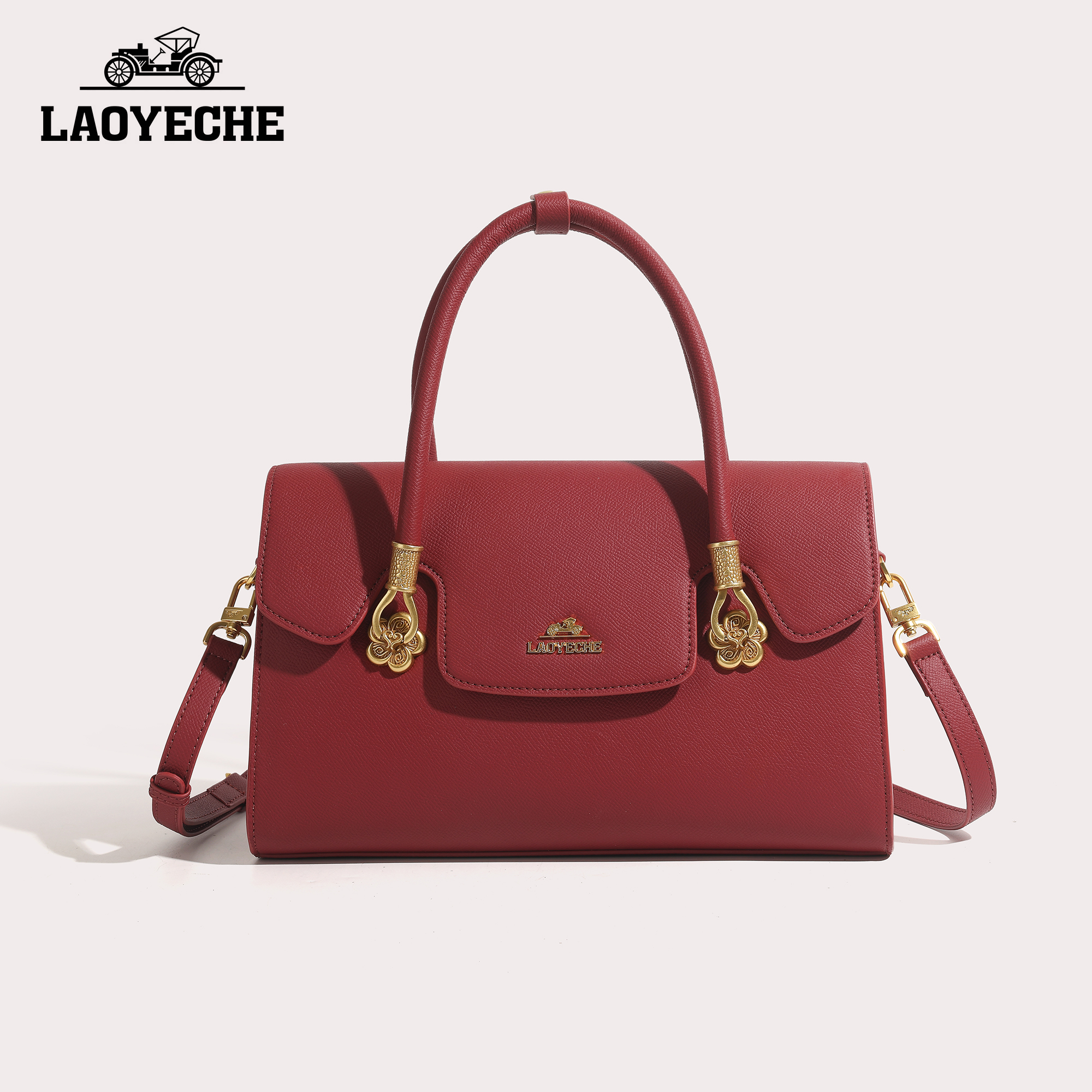 LAOYECHE香港lu老爷车2025轻奢经典女包8056手提气质休闲