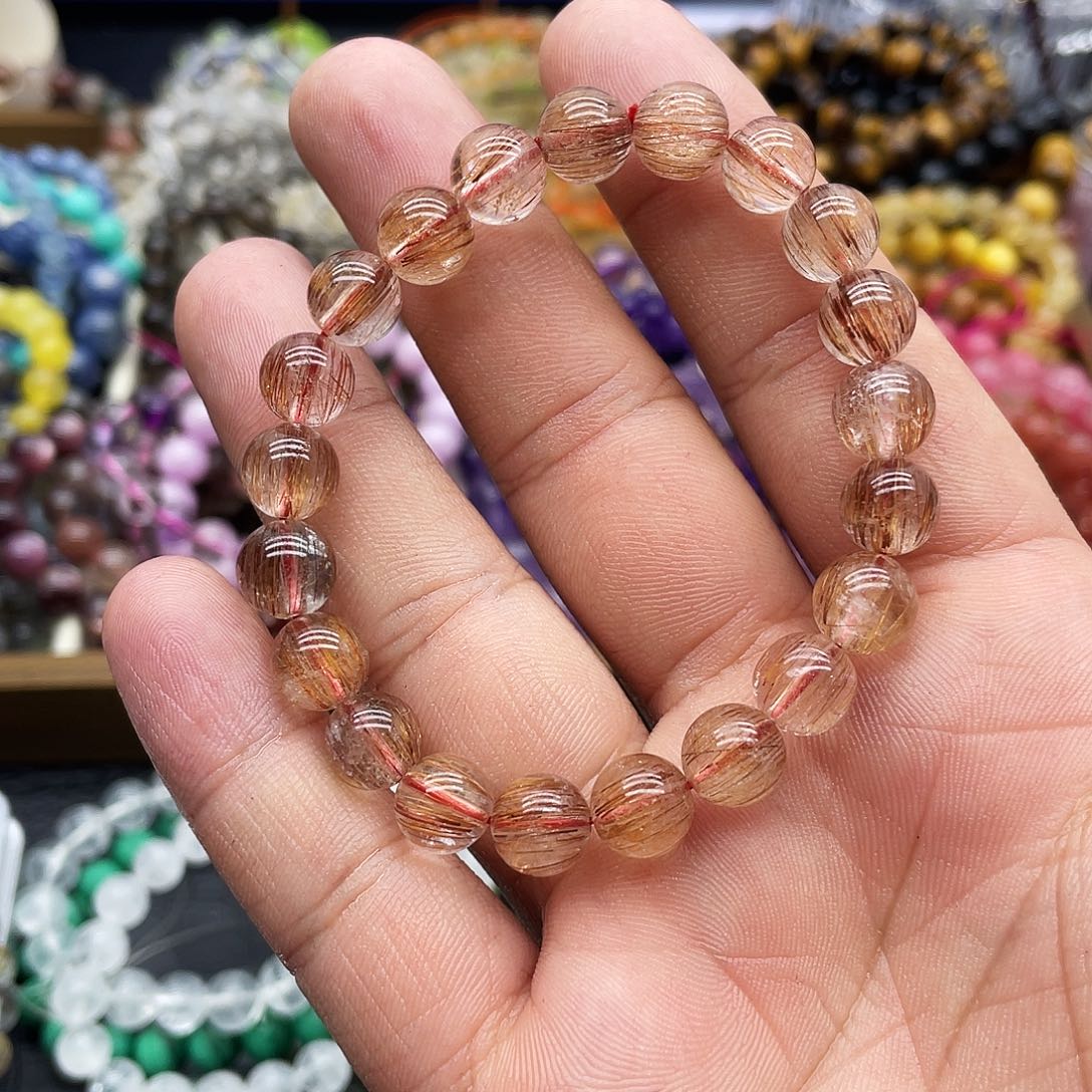 水晶手串未镶嵌发晶