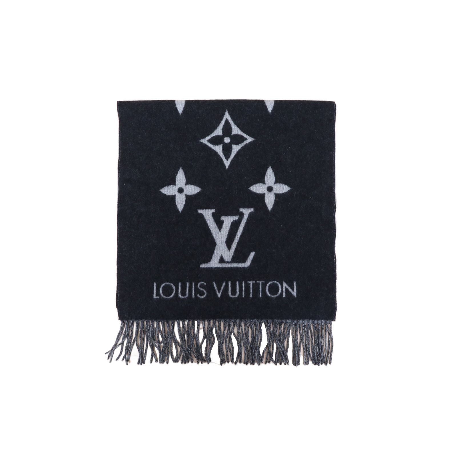 99新 LouisVuitton/路易威登 -288【小花Han】羊绒围巾 黑色 山羊绒