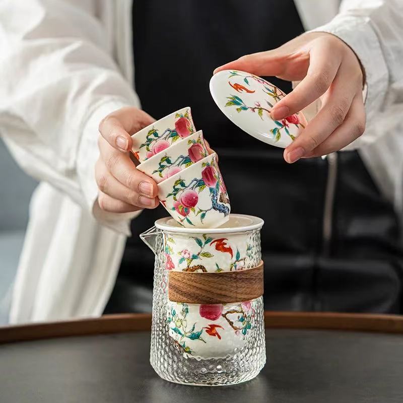 LX762一壶三杯户外便携式家用旅行茶具