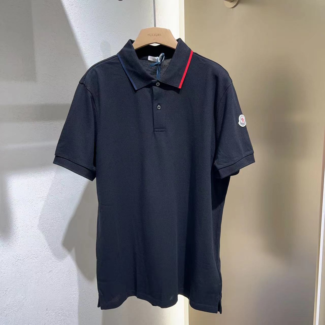 全新未使用Moncler盟可睐 8A00005 翻领饰边刺绣logo徽标短袖polo