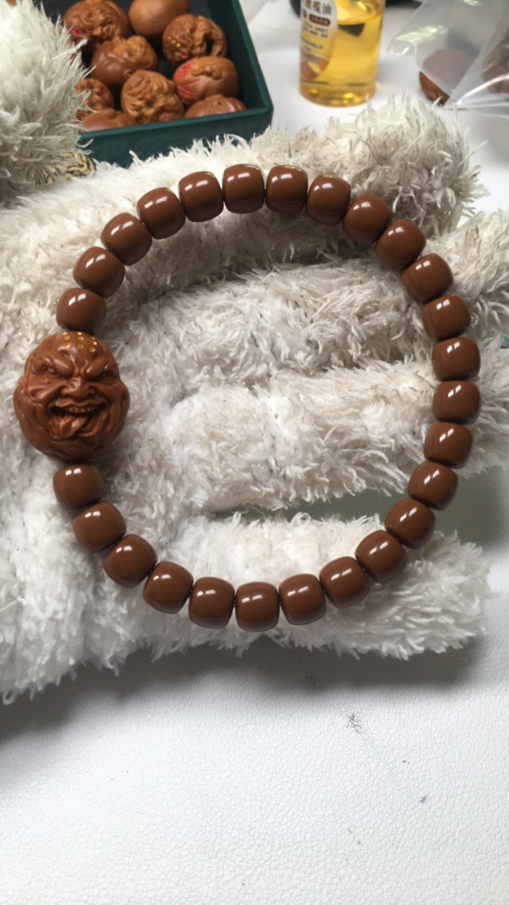 恶僧经典单颗（赠一串核尖）核雕