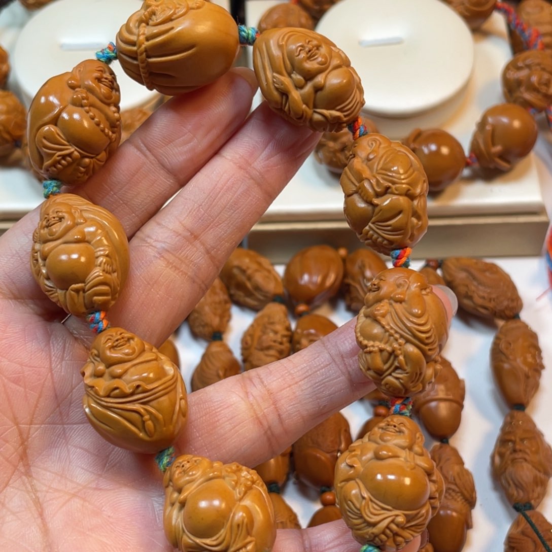 橄榄核手串/手链布袋弥勒橄榄核手串