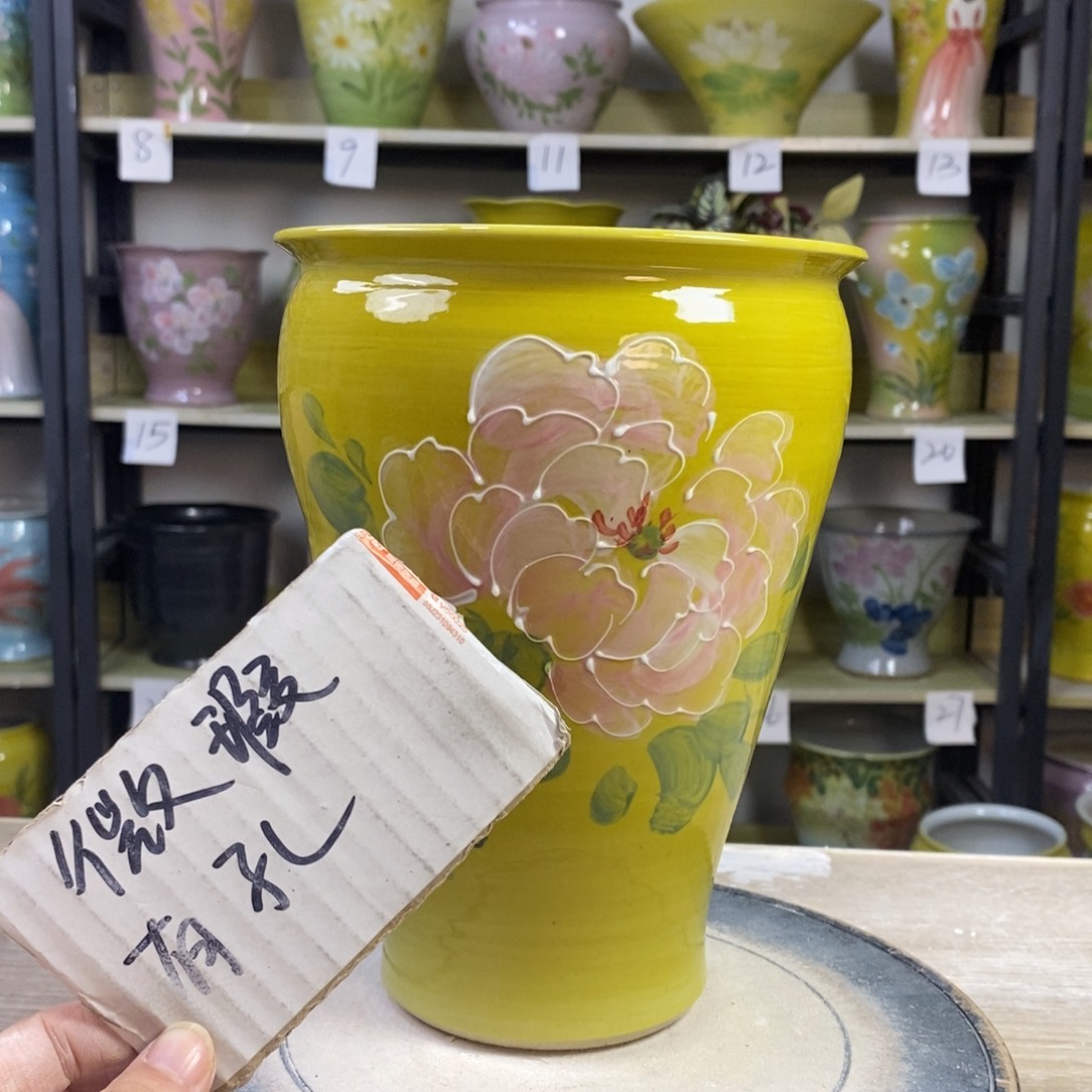 景德镇手工手绘陶瓷花盆